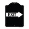 Signmission Exit With Right Arrow Heavy-Gauge Aluminum Architectural Sign, 24" H, 18" L, BW-1824-24606 A-DES-BW-1824-24606 - alternate 1